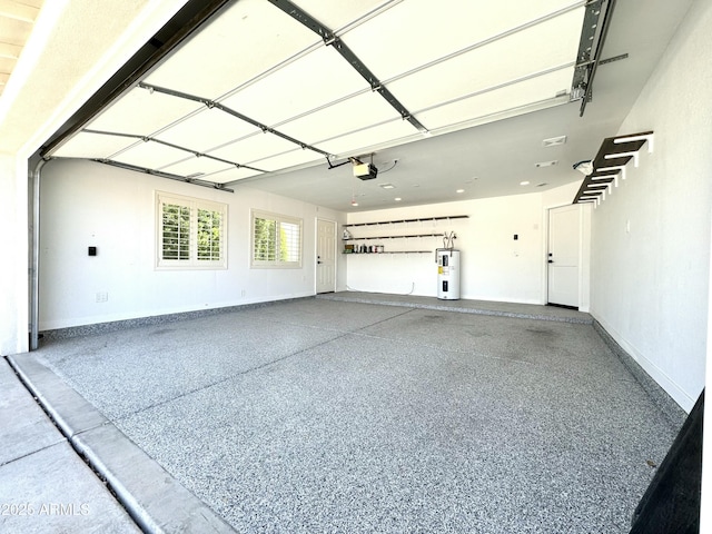 6833 E Grandview Dr, Scottsdale, AZ 85254 - garage with water heater, baseboards, and a garage door opener