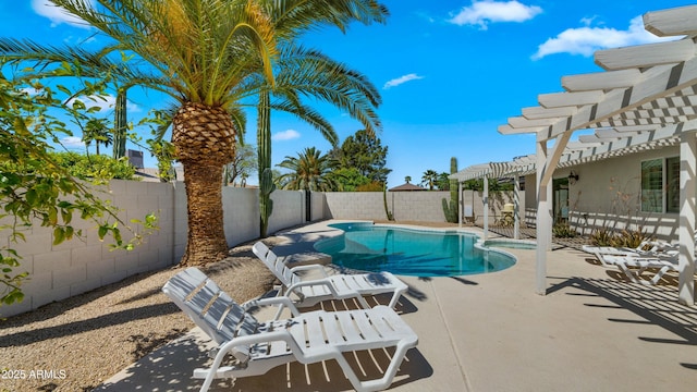 6833 E Grandview Dr, Scottsdale, AZ 85254 - view of swimming pool featuring a fenced in pool, a patio, a pergola, and a fenced backyard