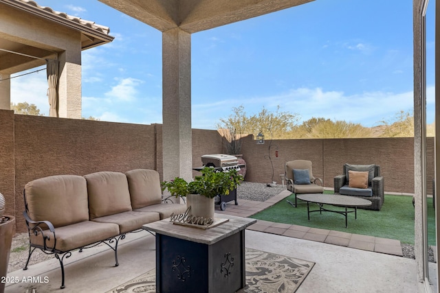 view of patio / terrace featuring outdoor lounge area