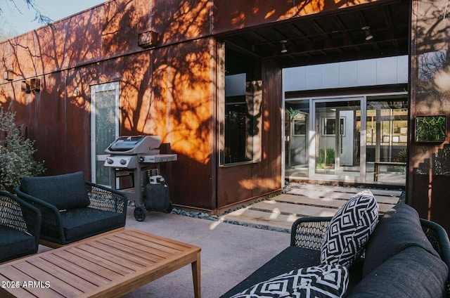 view of patio / terrace with grilling area and outdoor lounge area