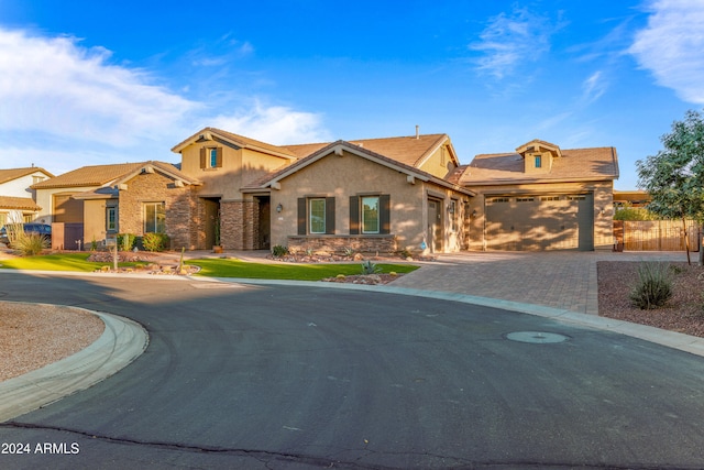 view of front of house featuring a garage