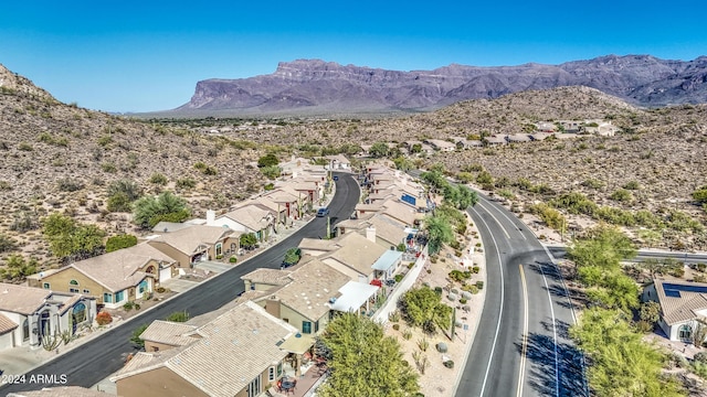 aerial view featuring a mountain view