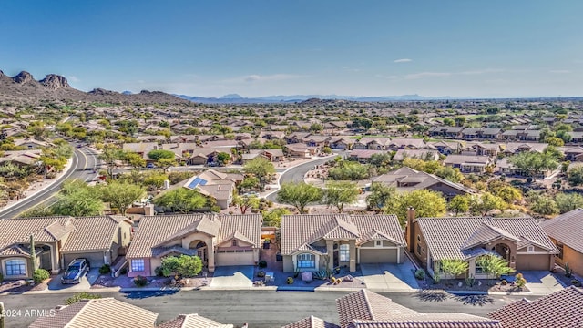 aerial view featuring a mountain view