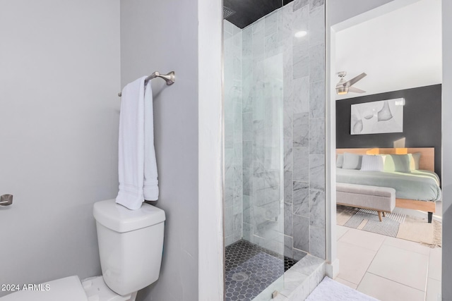 8301 E Crestwood Way, Scottsdale, AZ 85250 - full bathroom featuring toilet and a walk in shower