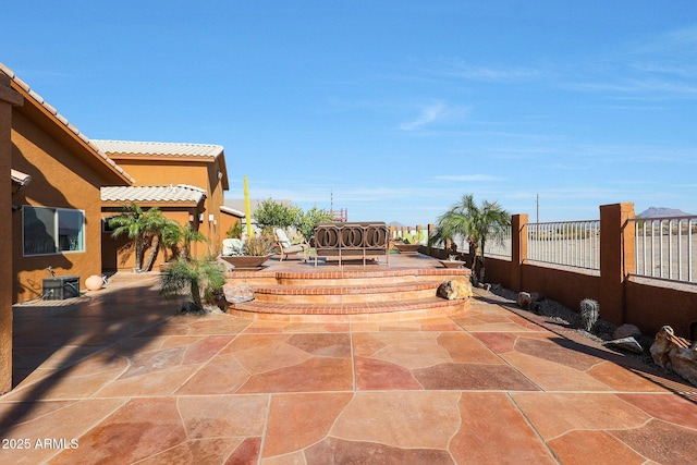 view of patio with an outdoor hangout area