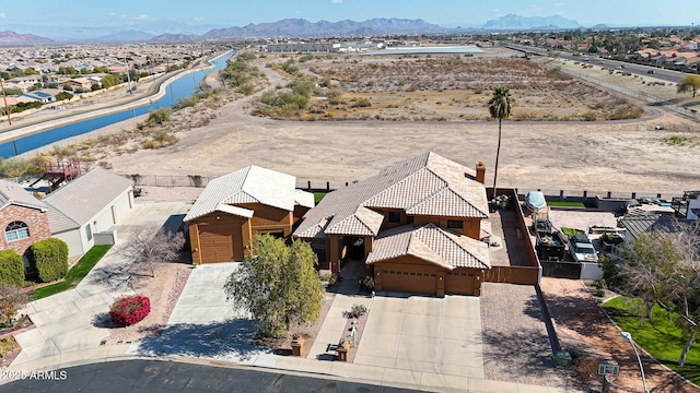 aerial view featuring a mountain view