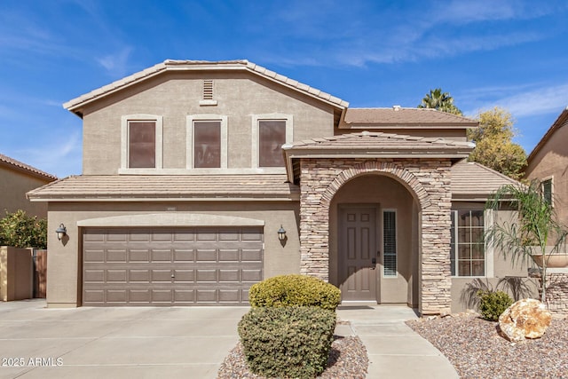 view of front of home featuring a garage