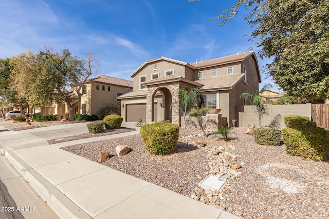 view of front of home featuring a garage