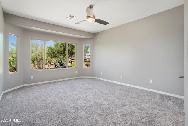 21532 N 262nd Ln, Buckeye, AZ 85396 - empty room featuring ceiling fan, carpet floors, plenty of natural light, and baseboards