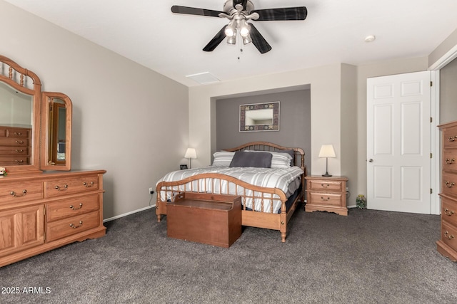 17005 S Coleman St, Phoenix, AZ 85045 - bedroom featuring baseboards, ceiling fan, and carpet floors