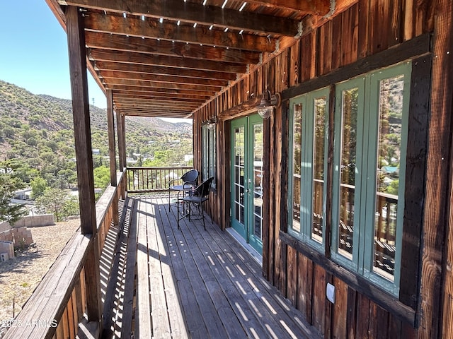 deck featuring french doors