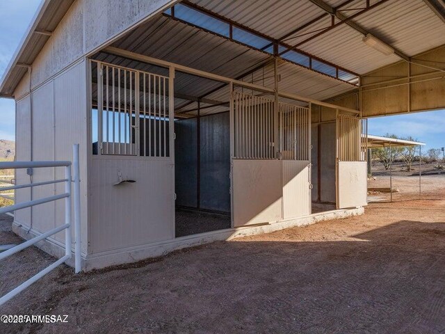 view of horse barn