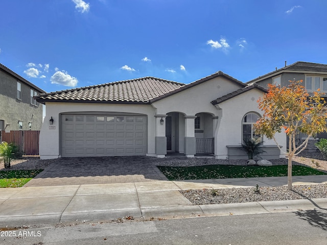 view of front of home featuring a garage
