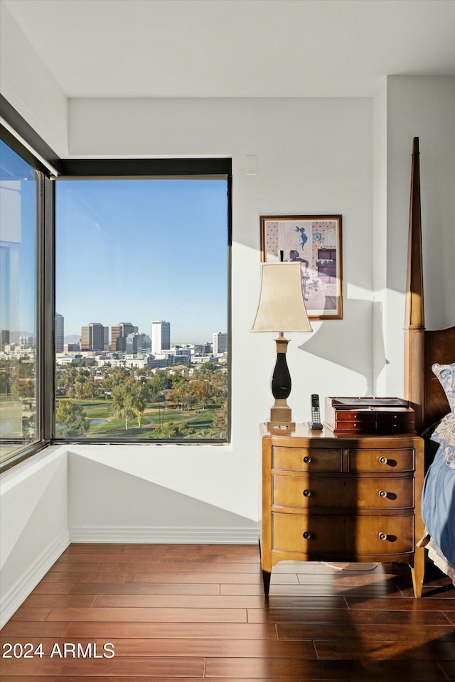 unfurnished bedroom featuring wood-type flooring