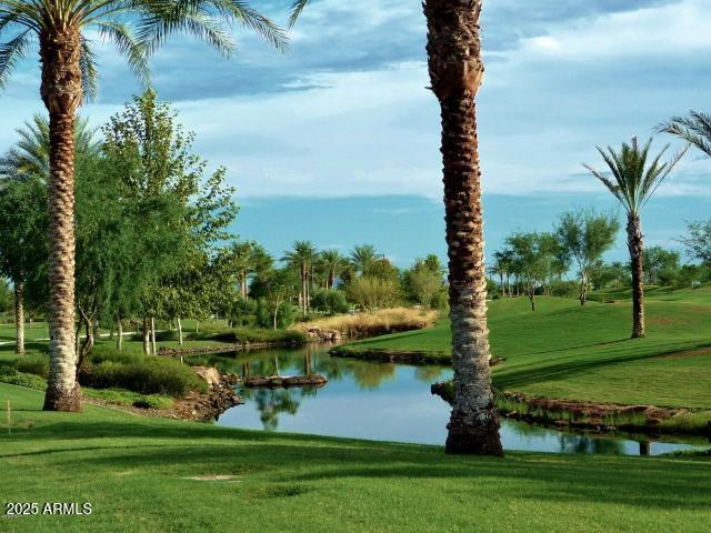 surrounding community featuring a yard and a water view