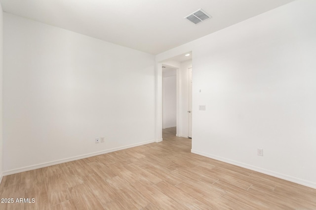 empty room featuring light hardwood / wood-style flooring