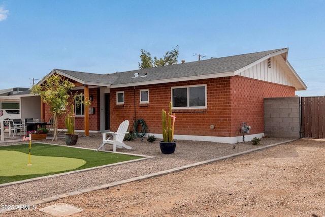 rear view of house with a patio