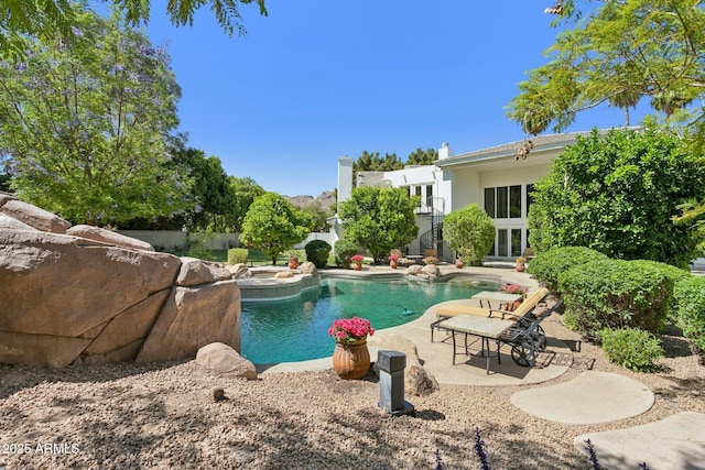 6467 E Sierra Vista Dr, Paradise Valley, AZ 85253 - pool featuring a patio area