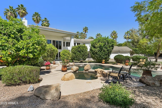 6467 E Sierra Vista Dr, Paradise Valley, AZ 85253 - pool featuring a patio and an in ground hot tub