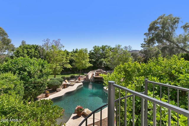 6467 E Sierra Vista Dr, Paradise Valley, AZ 85253 - outdoor pool featuring a water slide