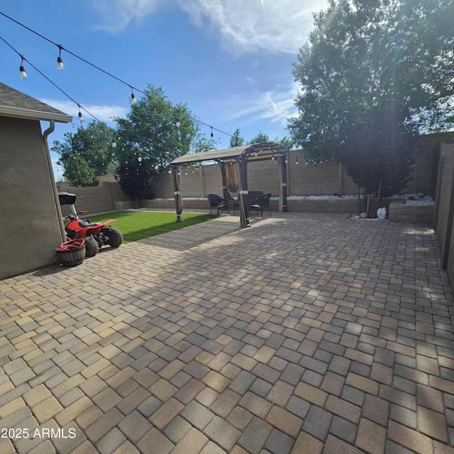552 Allerton Way, Chino Valley, AZ 86323 - fenced backyard featuring a patio area and a gazebo