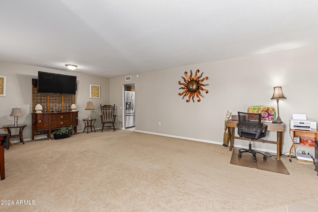 view of carpeted office