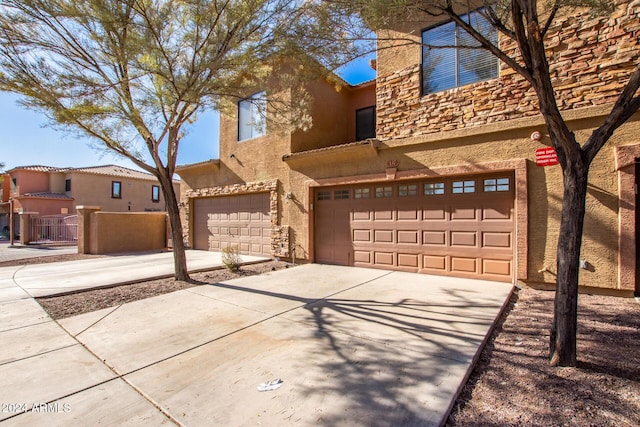 view of front of home featuring a garage