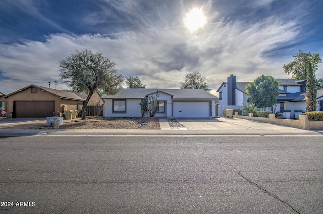 view of front of home featuring a garage