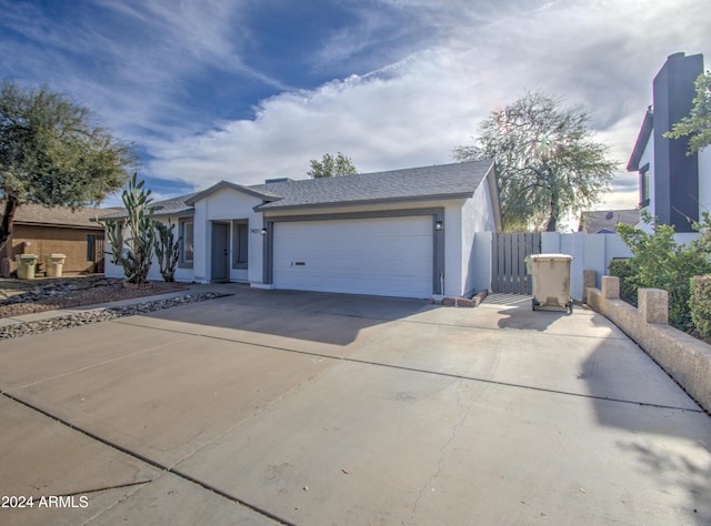 view of front of home featuring a garage