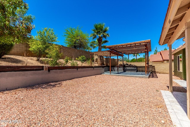 2109 E Gelding Dr, Phoenix, AZ 85022 - fenced backyard with a pergola and a patio area