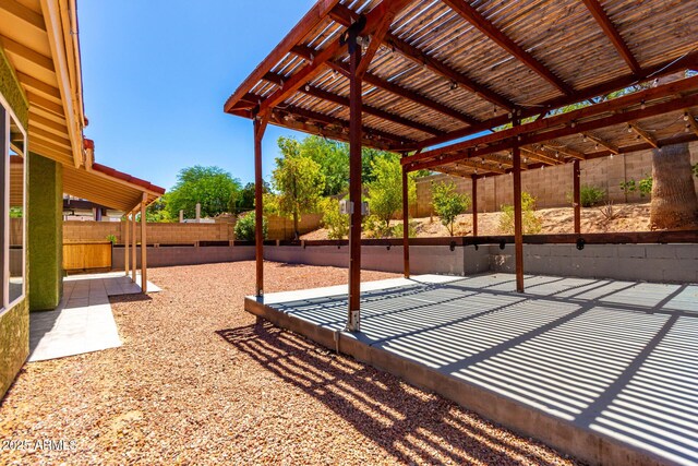 2109 E Gelding Dr, Phoenix, AZ 85022 - fenced backyard with a patio area and a pergola