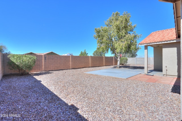 view of yard with a patio area