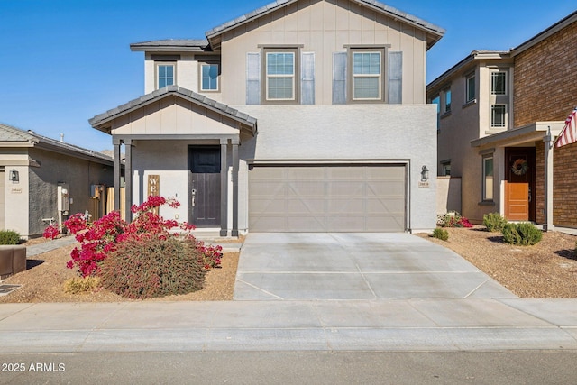 view of front of house featuring a garage