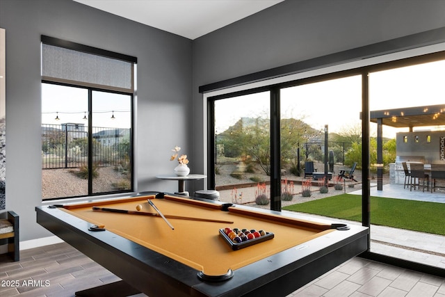 26690 N 119th St, Scottsdale, AZ 85262 - recreation room featuring billiards, a healthy amount of sunlight, and wood tiled floor