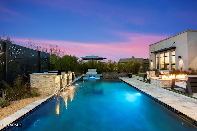 26690 N 119th St, Scottsdale, AZ 85262 - pool with a fire pit and a patio
