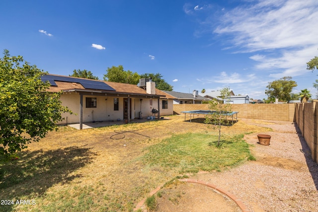 view of yard featuring a trampoline