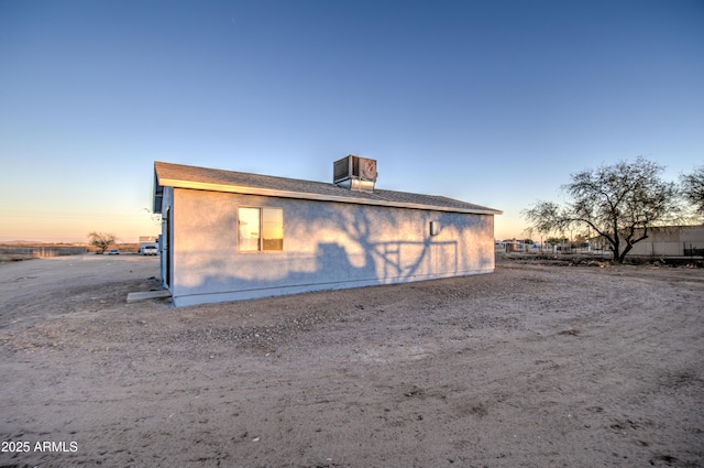 view of home's exterior featuring stucco siding