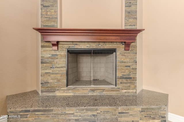 details with a fireplace