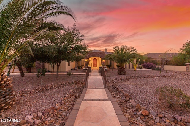 view of front of house with stucco siding