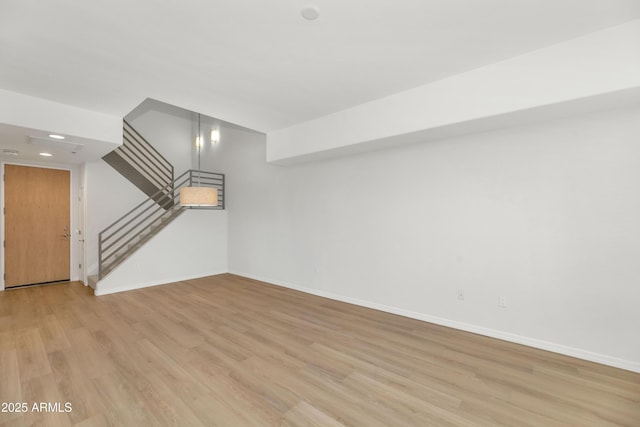 interior space featuring light hardwood / wood-style flooring