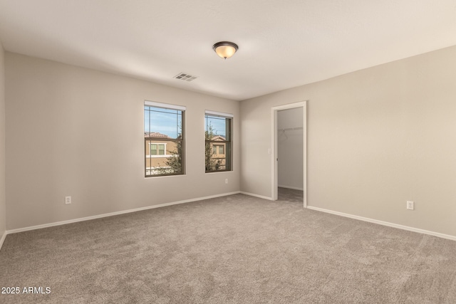 view of carpeted spare room