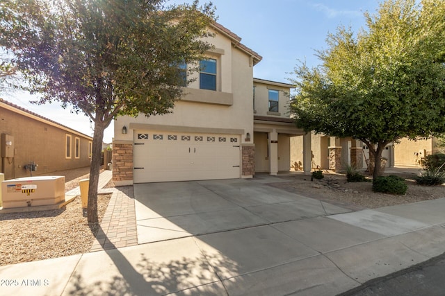 view of front of house featuring a garage