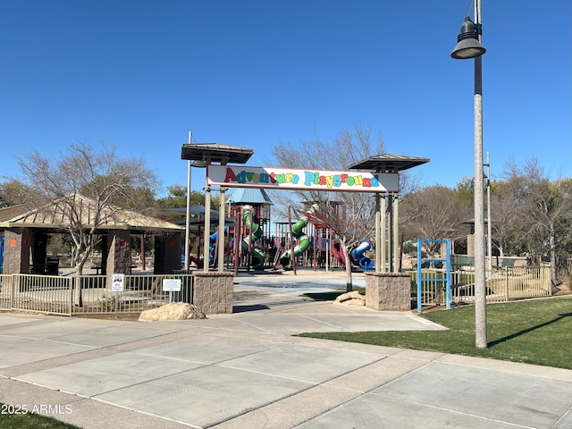 view of home's community with a gazebo and a playground