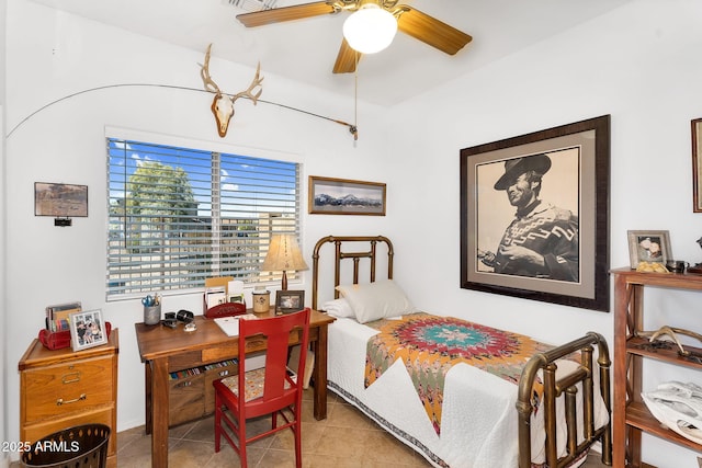 view of tiled bedroom