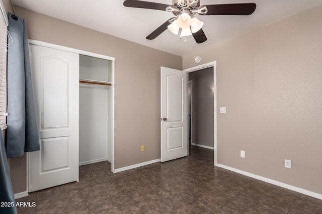 11352 E Dartmouth St, Mesa, AZ 85207 - unfurnished bedroom with a closet and a ceiling fan