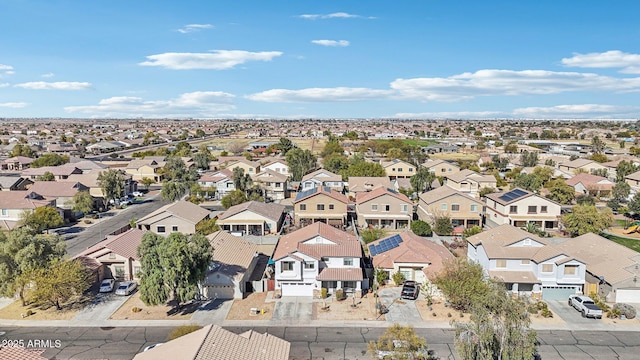 aerial view featuring a residential view