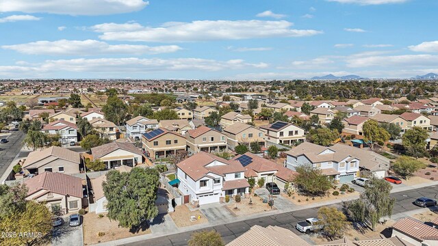 aerial view featuring a residential view