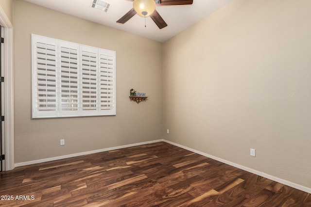 2554 E Honeysuckle Pl, Chandler, AZ 85286 - spare room featuring ceiling fan and dark wood-type flooring