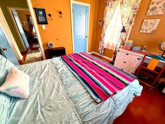 view of carpeted bedroom