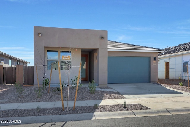 view of front of home featuring a garage